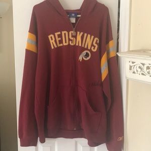 ART MONK HAND AUTOGRAPHED WASHINGTON REDSKINS ZIP UP HOODIE